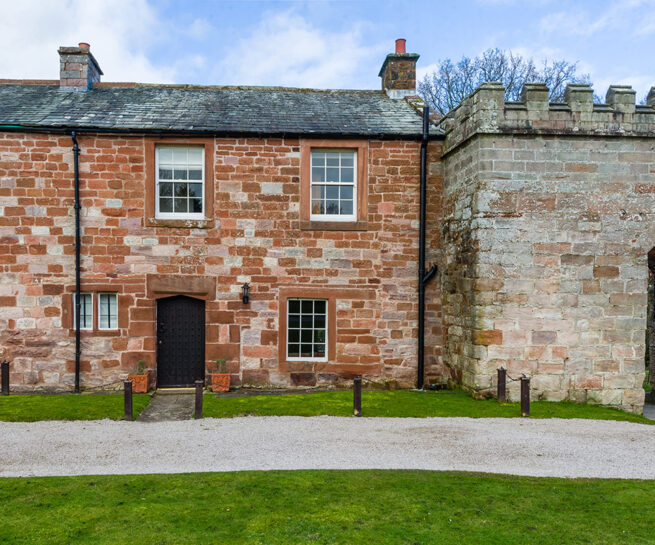One of the luxury self-contained holiday cottages at Appleby Castle in Cumbria