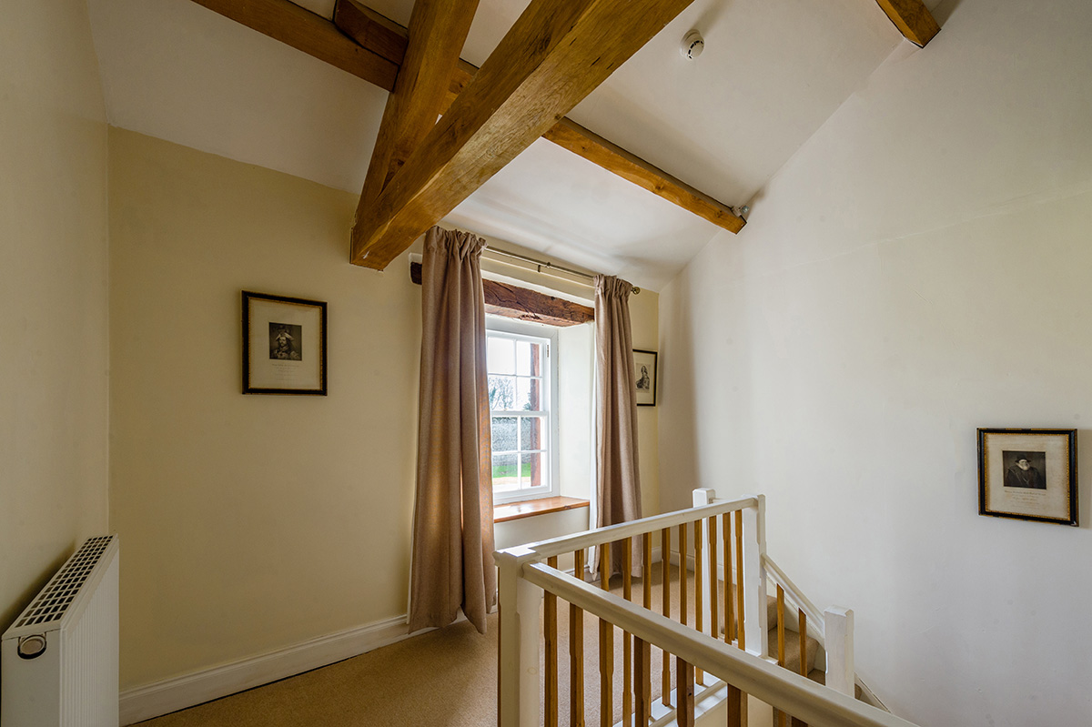 Stairs and window in the self-contained holiday cottages at Appleby Castle