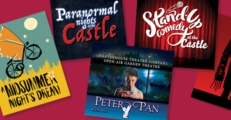 posters for theatre events at Appleby Castle